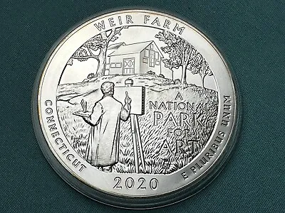 2020 Weir Farm America The Beautiful 5 Oz Silver Uncirculated Bullion Coin • $175