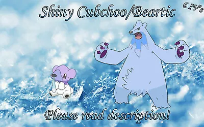 $2.99 • Buy Shiny Cubchoo/Beartic 6IV - Pokemon X/Y OR/AS S/M US/UM Sword/Shield