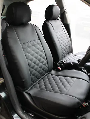 For MERCEDES CITAN VAN - Pair Of KNIGHTSBRIDGE LEATHER LOOK Car Seat Covers • £26.99