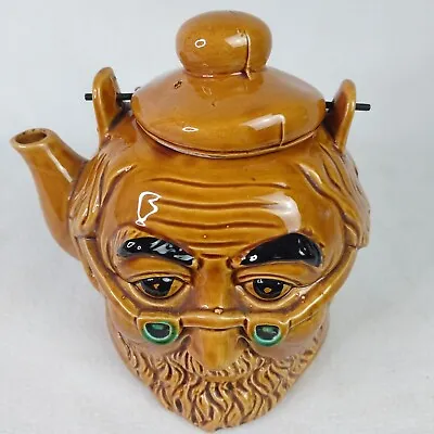 Toby Style Oriental Man Tea Pot 3D Vintage Japan • $15.99