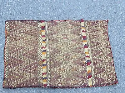 Vintage Moroccan Kilim Rug Weaving Handmade Wool Salt Bag 14 X21  Ethnic African • $100