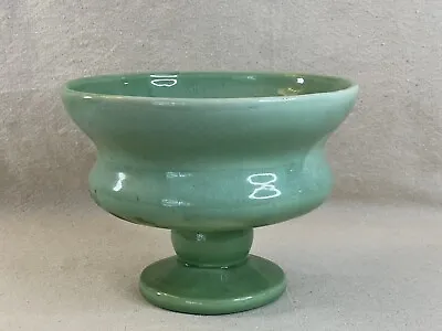 Vintage MCM Haeger USA Pedestal Footed Pot Planter Green Art Pottery 6”Tall EUC • $29