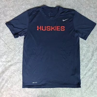 UCONN Huskies Mens Shirt Medium Nike Navy Red Tee Short Sleeve Top NCAA Dri Fit • $18.98