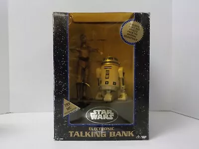 N G211 1995 Star Wars Electronic Talking Bank C3PO & R2D2 Vintage Think Way Toys • $9.99