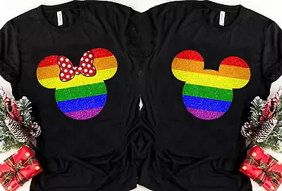 Disney Mickey And Minnie LGBT Pride Couple Tee Unisex Adult Kid Shirt 320111144 • $21.99