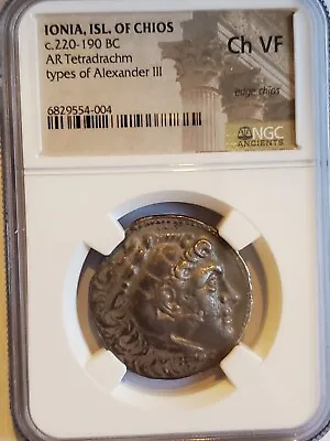 IONIA Chios AR Tetradrachm 2nd Century BC. Ancient Greek Coin NGC CH VF • $799.99