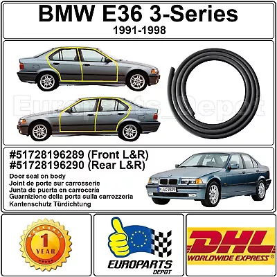 BMW E36 3 Series Weatherstrip Door Seal Gasket Set Of 4 1991-98 • $99.98