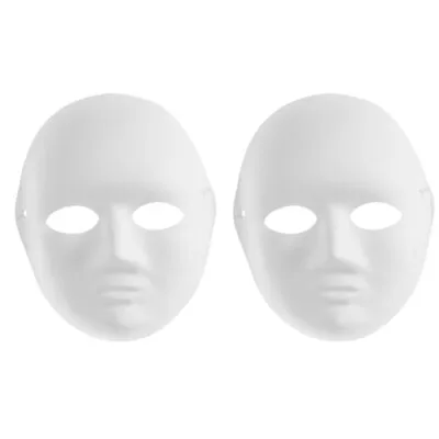  2 Count Lady Portrayal Mask Full Face Masquarade Miss Blank • £9.69