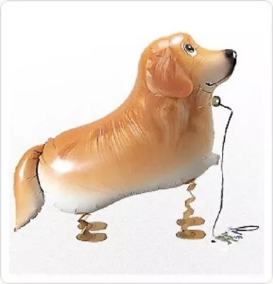 Golden Retriver- Shaped Air Walking Balloon Best For Animal-themed Decorations. • £3