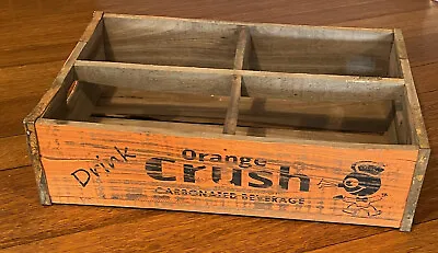 Orange CRUSH Wood Soda Crate Vintage Style • $22.10