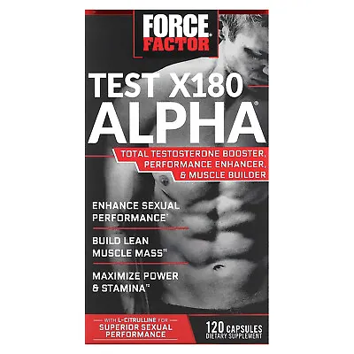 Test X180 Alpha Total Testosterone Booster 120 Capsules • $43.75