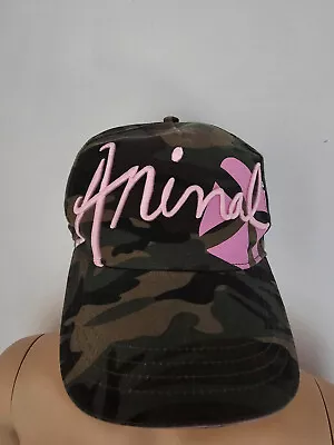 Animal Baseball Cap Hat Girls Womens Camouflage With Pink Embroidered Writing • £9.99