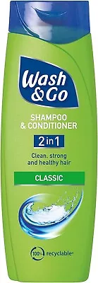 Wash & Go 2-In-1 Classic Shampoo And Conditioner 400 Ml (Pack Of 6) • £9