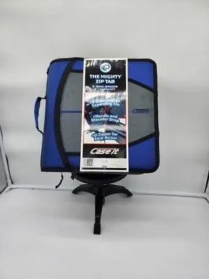 Case It The Mighty Zip Tab 3-Ring Binder 3” Capacity Blue With Strap NEW • $21
