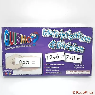 Quizmo Multiplication & Division Educational Bingo Game - New/Sealed • $19.95