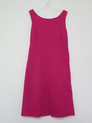 EUC! J.Crew Fuchsia Pink 100% Cotton Seersucker Summer A-line Dress 0 (XS) • $29.99