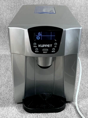 $94.88 • Buy Countertop 2 In1 Ice Maker Water Dispenser With LED Display Silver Tested