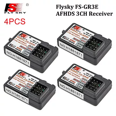 4PCS Flysky FS-GR3E 2.4G 3CH Receiver For RC Car Boat FS-GT2 FS-GT3B Transmitter • $29.98