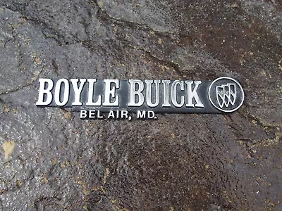 Vintage Boyle Buick Dealership Metal Dealer Emblem Bel Air Maryland • $62.45