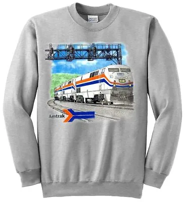 Amtrak Genesis Train Lovers Authentic Railroad Sweatshirt [20006] • $18.99