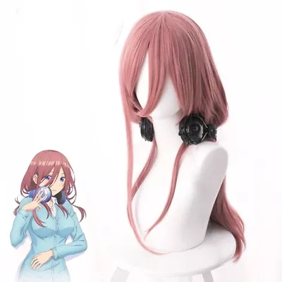 Anime The Quintessential Quintuplets Nakano Cosplay Wig Pink Long Straight Hair • $24.29