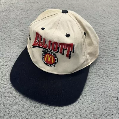 Elliot Nascar Hat Cap Mens One Size Snapback Mcdonalds Racing VTG Image Works • $10.95