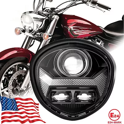 For Yamaha V STAR 1300 XVS 1300A 1300CT LED Headlight With High Low Beam Lamp • $256.90