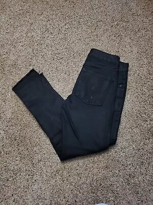 Naked & Famous Super Skinny Guy Jeans  Size 30 Mens Black Wax Coated Stretch • $42