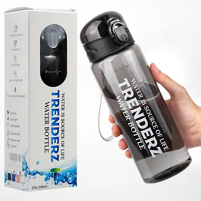 Water Bottle Sports Gym Leakproof Bottle Travel Drinking Without Straw BPA Free • £7.99