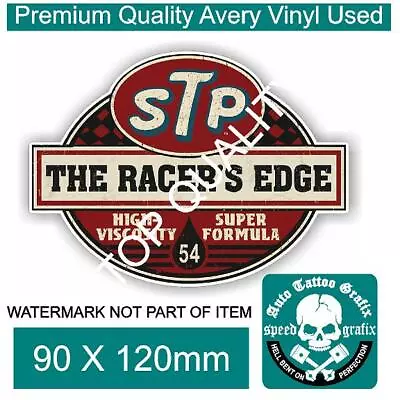 VINTAGE STP RACERS EDGE Decal Sticker Vintage Americana Garage Hot Rod Stickers • $3.22