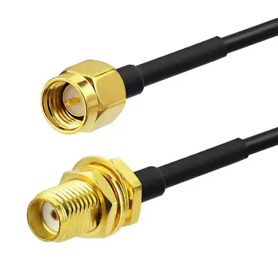 £3.99 • Buy RP SMA Male To RP SMA Female Coaxial Pigtail RG174 Antenna Extension Cable Lead