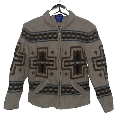 Pendleton Indian Blanket Southwest Knit Cardigan Full Zip Sweater Mens Large • $175