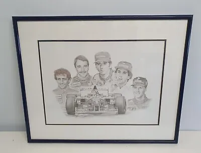 F1 Framed Print Damon Hill 1996 Williams Car Mansell Schmacher By S Wheldon • £20