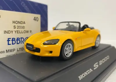 1:43 EBBRO 43040 Honda S2000 JDM Indy Yellow Pearl Diecast Scale Model Car • $78