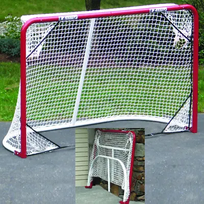Folding Hockey Goal Net EZGOAL NHL Pro Sports Street Set Red/White Targets New • $150.01