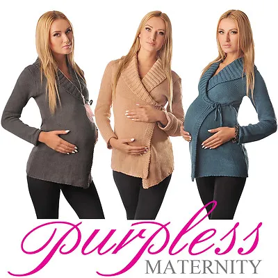 £8.99 • Buy Maternity Wrap Over Cardigan Coat Pregnancy Nursing Size 8 10 12 14 16 18 9002