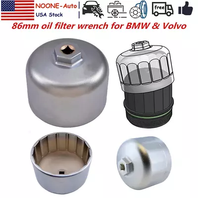 Aluminum Oil Pans Cartridge Style Oil Filter Wrench Filter Engine For Volvo 86mm • $13.95