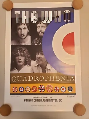 The Who Quadrophenia Tour Poster Signed By Artist • $109