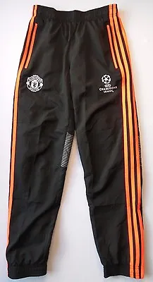 Manchester United Pants Size 11-12 Years Youth Black Football Adidas AC1976 Ig93 • $33.99