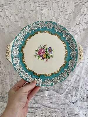 Rare Royal Albert Blue Bone China England Enchantment Large Tabbed Serving Plate • $95