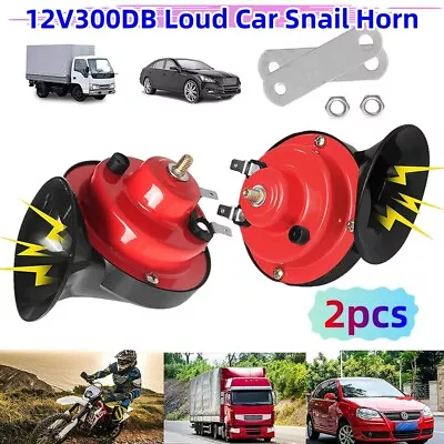 2PC 12V 300DB Super Loud Train Air Horn Waterproof Motorcycle Car Truck SUV Boat • $9.95