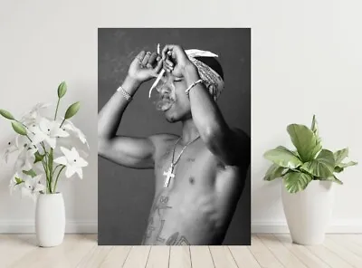 2Pac Tupac Shakur Smoking Rare Vintage Maxi Poster 610mm X 915mm • £6.49