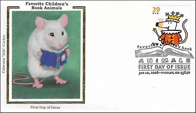 White Mouse Maisy Favorite Children's Book Animals USA Colorano Silk FDC 2006 • £4.83