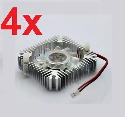 4 PCS 55mm 2PIN Aluminum Snowhite Cooling Fan Heatsink Cooler  VGA CPU FS006 B7 • $27.90