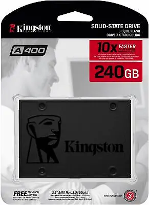 KINGSTON SSD A400 240GB Solid State Drive 2.5 Inch SATA 3 Speeds Up To 500MB/s • £43.49