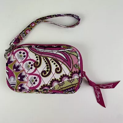 Vera Bradley Very Berry Paisley (Retired) Zip Close Coin Purse Pouch Wristlet • $9.95