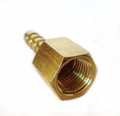 £3.30 • Buy Brass Hose Tails 1/4  BSP Female To 6mm Or 8mm Tube  Pressure Gauges To Hoses