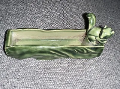 Wade Vintage Green Squirrel On Log Posy Holder/ Vase • £9.50