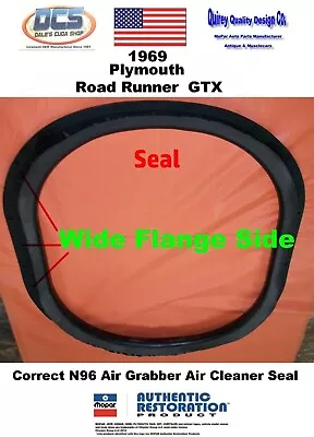 1969 Road Runner GTX N96 Air Grabber Air Cleaner Seal 2898458 NEW MoPar • $114.99