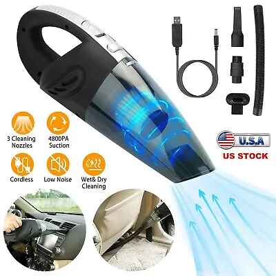 $30.06 • Buy Portable Cordless Car Vacuum Cleaner Handheld Rechargeable Auto Wet Dry Duster
